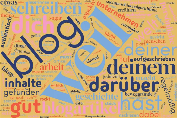 99 Gründe für Dein Blog - Wortwolke