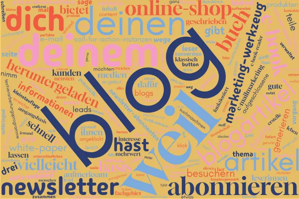 99 Gründe für Dein Blog - Wortwolke
